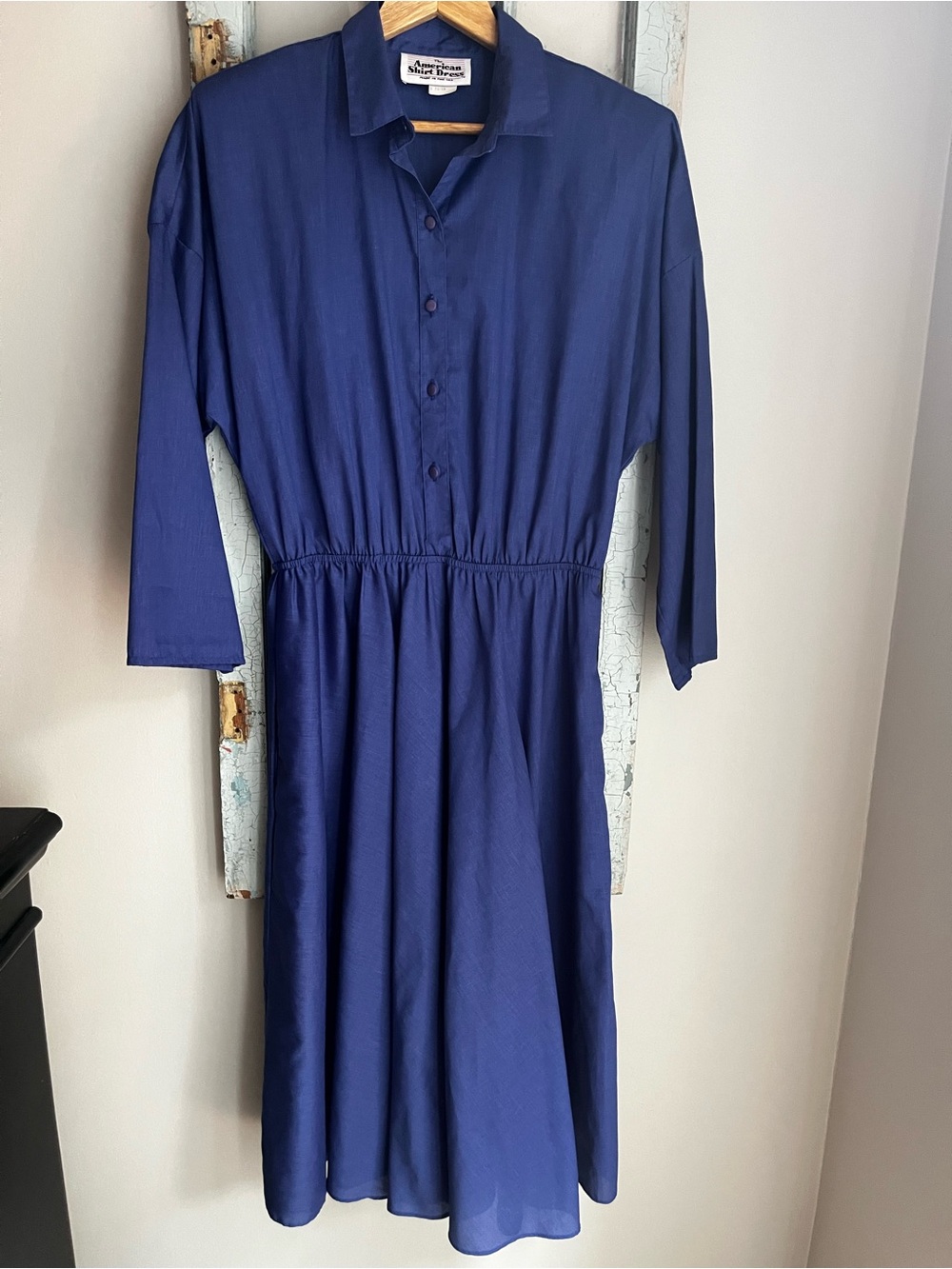 Vintage women’s 1980s The American Shirt dress blue size 13/14